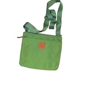 Brics Green Crossbody Bag With Adjustable Strap Zipper Closure Unisex